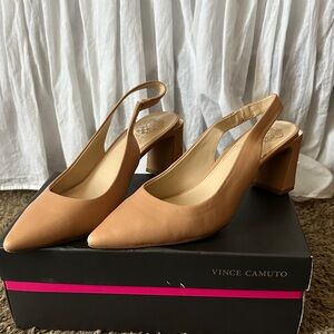 Vince Camuto Camel Slingback Heels